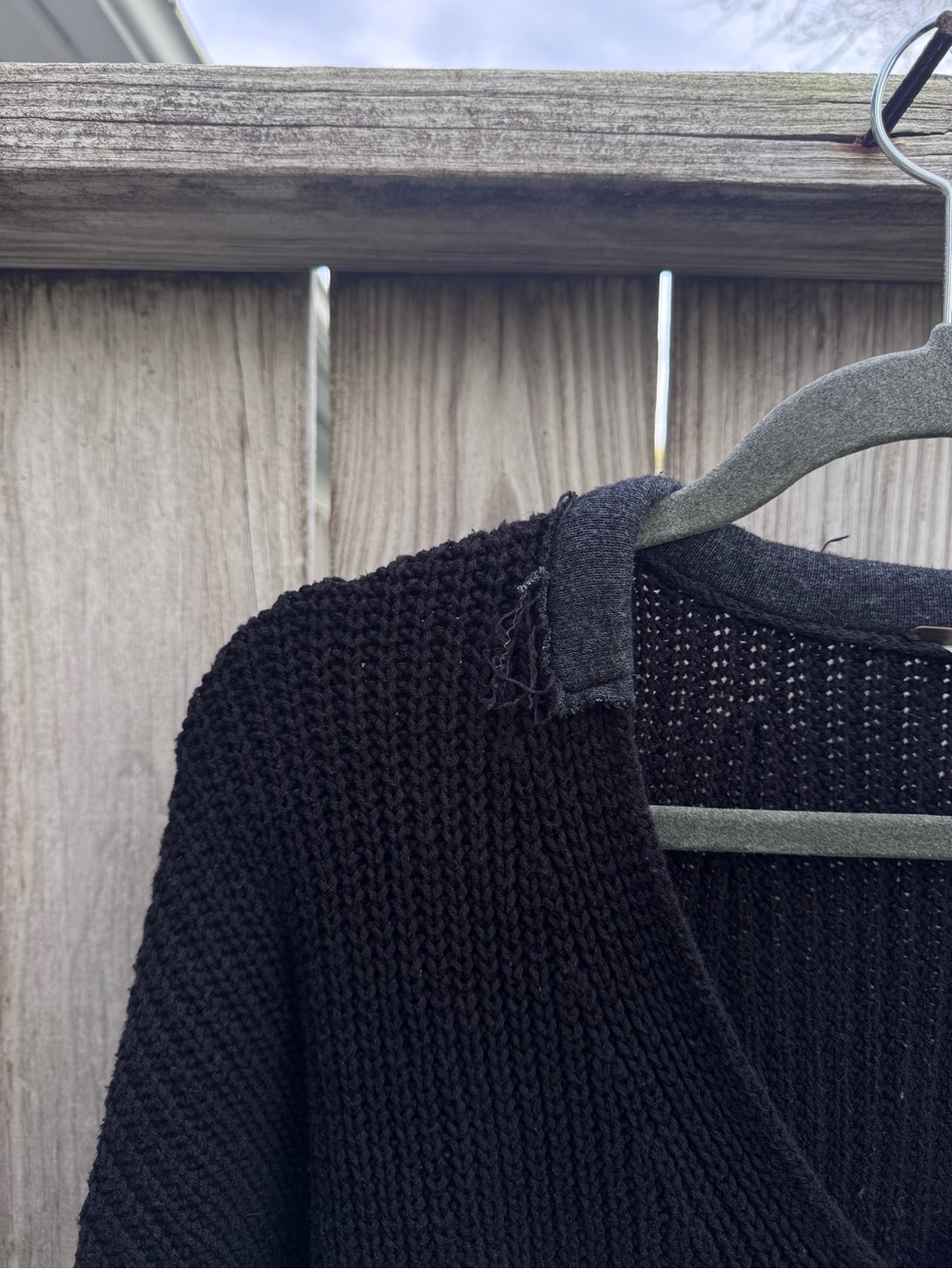 Free People Take Me Over Black Oversized Sweater XS/S - Picture 4 of 12